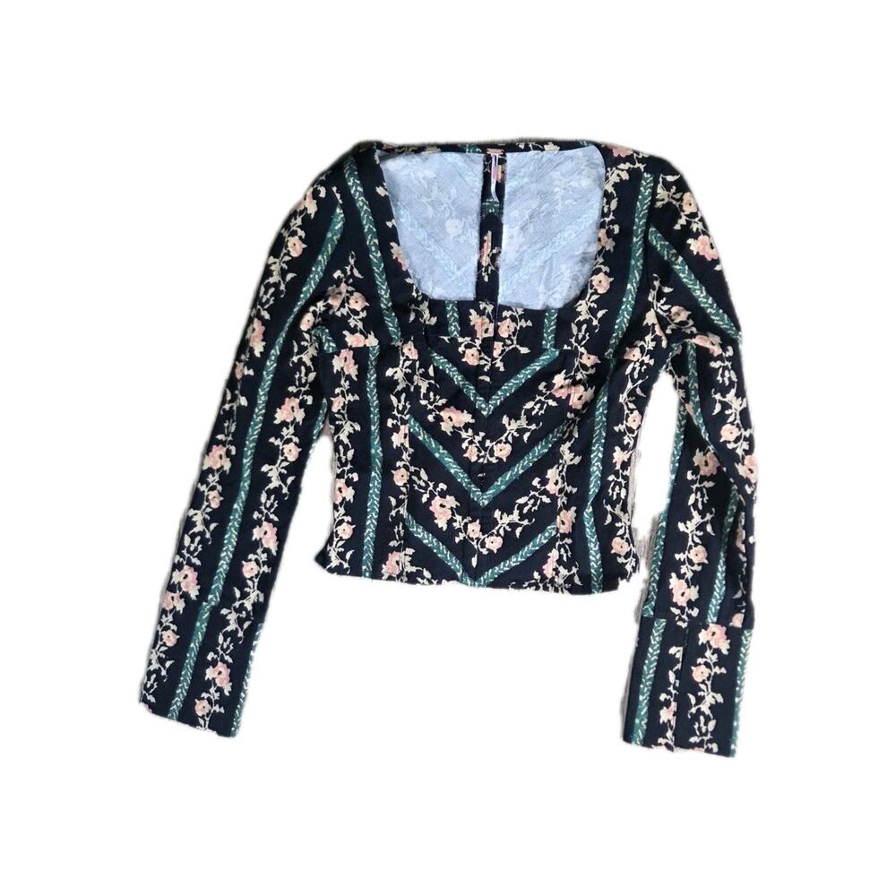 Free People Asher Printed Top Sz Small New - Picture 4 of 7
